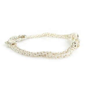 Tiffany sterling silver double rope bracelet Silver